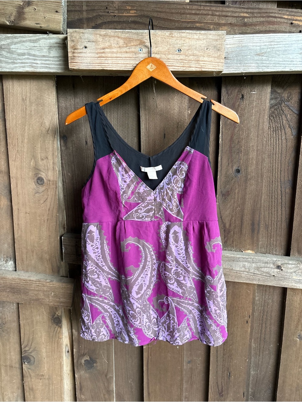 Vintage Hype Whimsigoth Whimsy Paisley Babydoll Silk Blouse